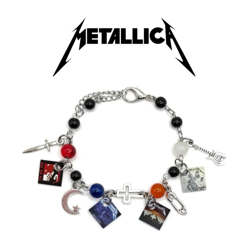 Metallica Mini Album Cover Charm Bracelet | Concert Outfit Accessories